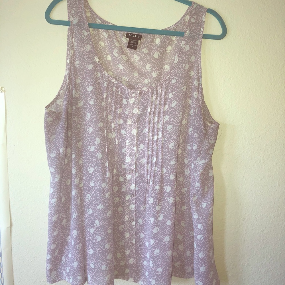 Torrid Size 2 Purple Tank w. open back